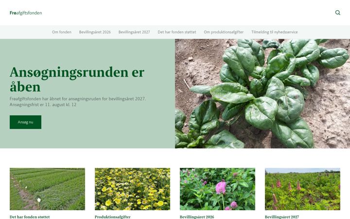 Screenshot of froeafgiftsfonden.dk