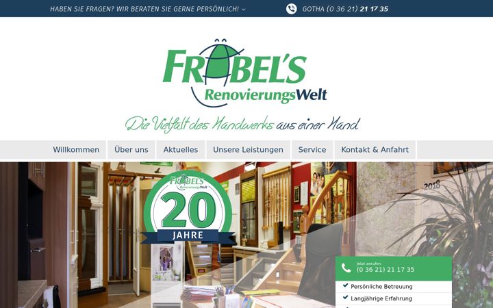 Ekraanipilt saidist froebels-renovierungswelt.de