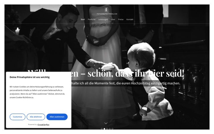 Ekraanipilt saidist froehlich-fotografiert.de