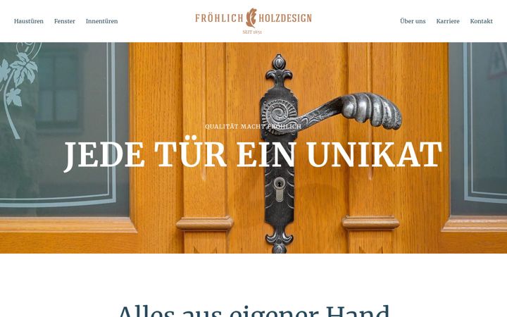 Skærmbillede af froehlich-holzdesign.de