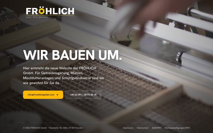 Screenshot of froehlichgmbh.com