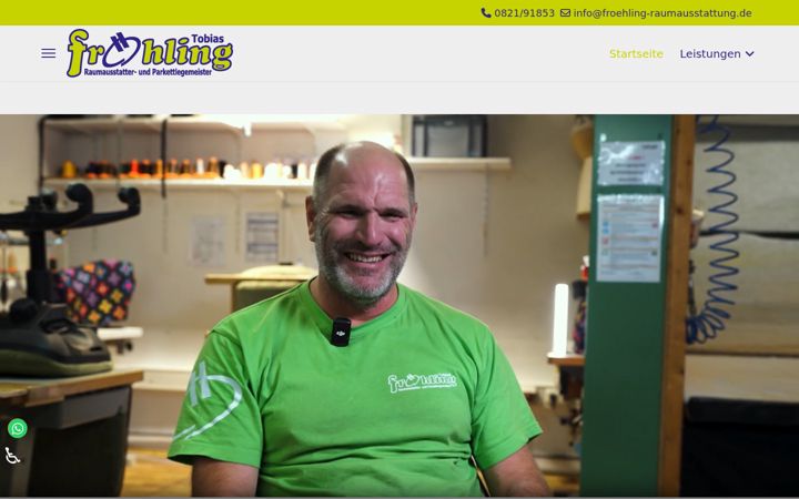 Screenshot of froehling-raumausstattung.de