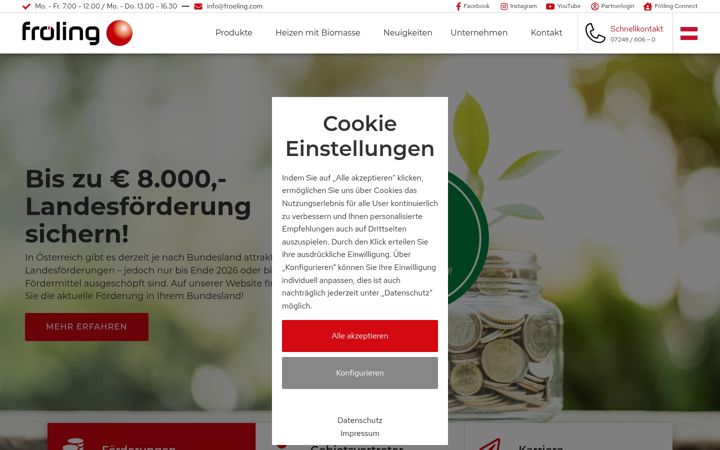 Ekrano kopija froeling.com