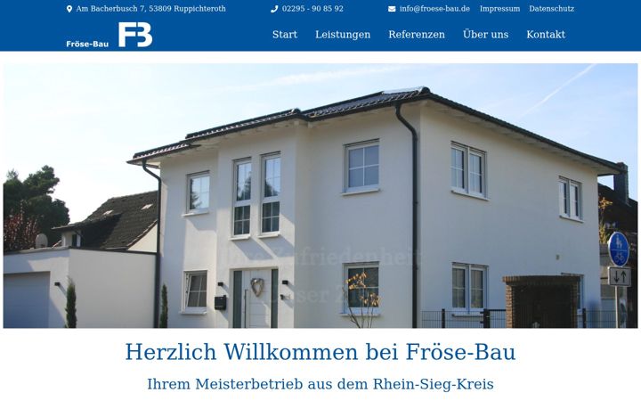 Screenshot of froese-bau.de
