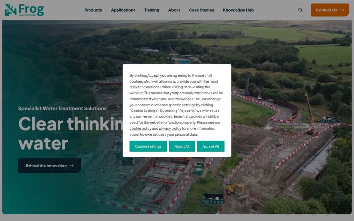 Snímek obrazovky frogenvironmental.co.uk