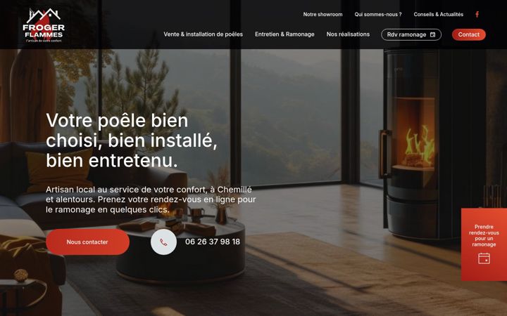 Screenshot of frogerflammes.fr
