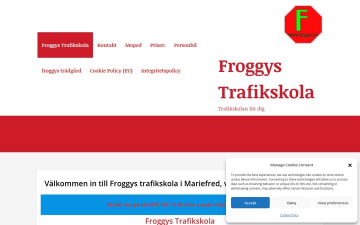 Screenshot of froggys.se