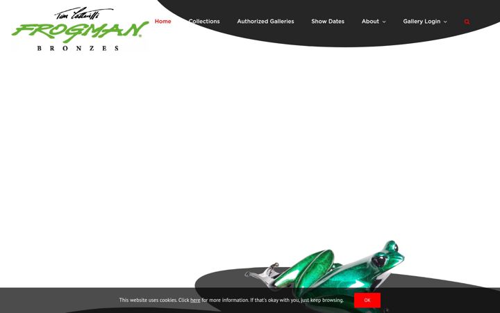 Screenshot of frogmanbronzes.com