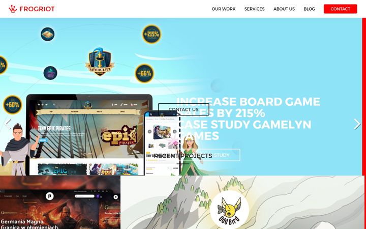 Screenshot of frogriot.com
