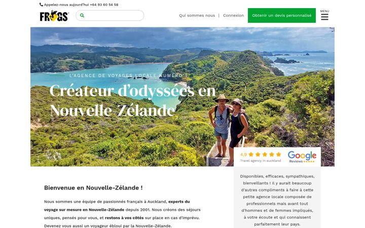 Screenshot of frogs-in-nz.com