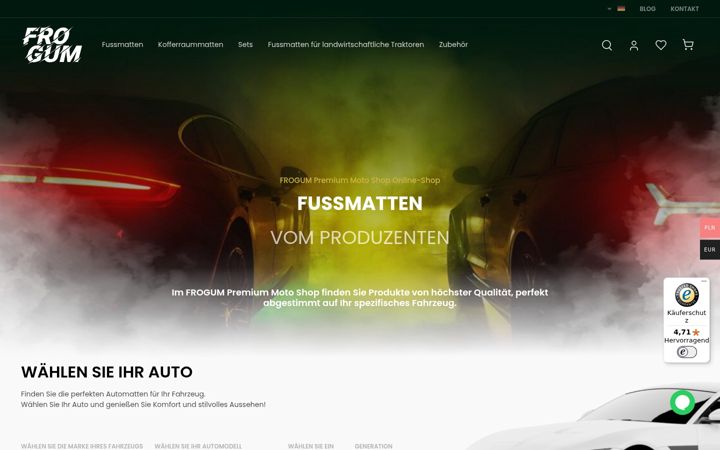 Screenshot von frogum-shop.de