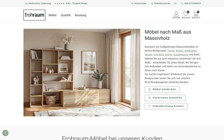 Screenshot of frohraum.de