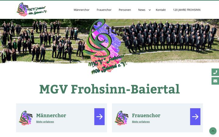 Screenshot of frohsinn-baiertal.de