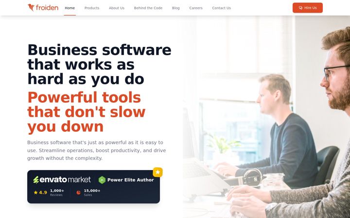 Screenshot of froiden.com