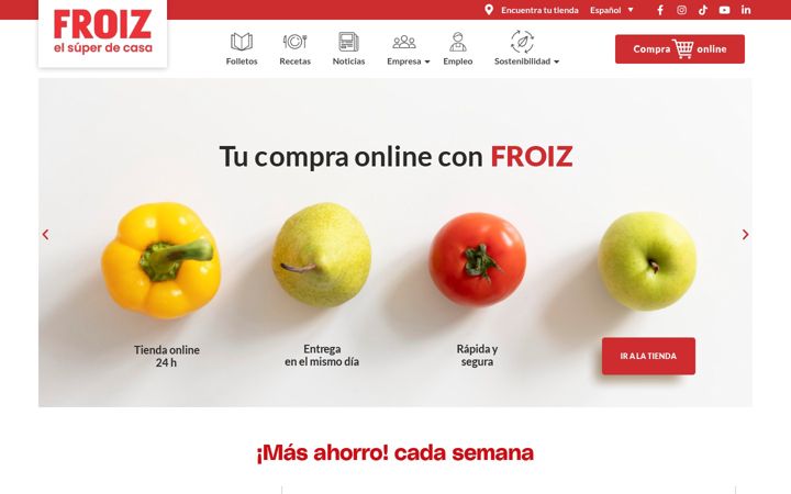 Skärmbild av froiz.es