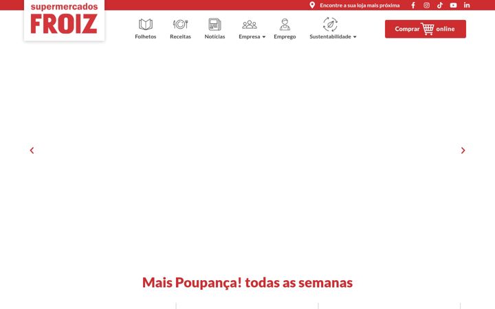 Captură de ecran a froiz.pt