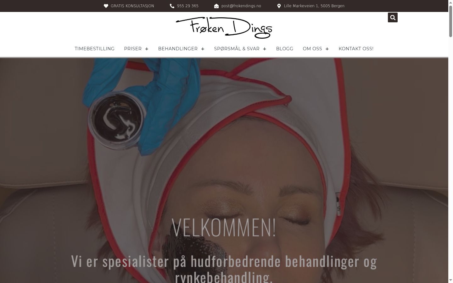 Skærmbillede af samtykkebanneret, som det blev vist før nogen interaktion