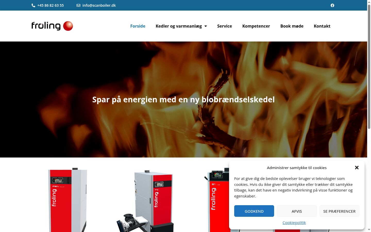 Skärmbild av samtyckesbannern som visades före någon interaktion