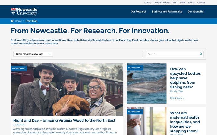 Screenshot of from.ncl.ac.uk