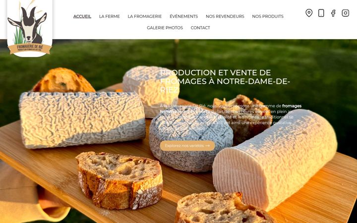 Screenshot of fromagerie-de-rie.fr