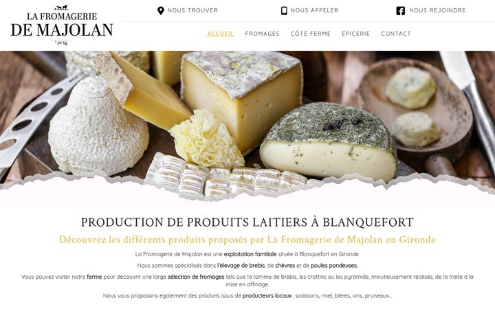 Screenshot of fromagerie-majolan.fr