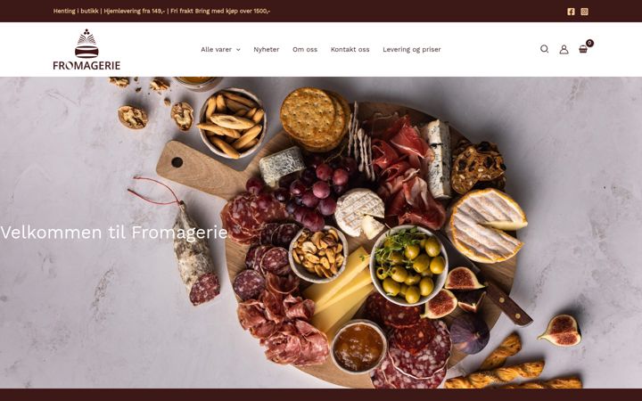 Screenshot of fromagerie.no