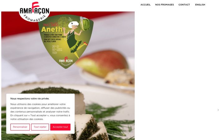 Screenshot of fromagerieamafacon.com