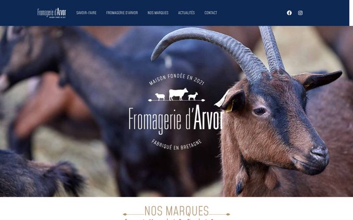Screenshot of fromageriedarvor.bzh
