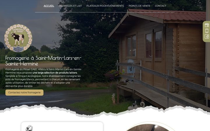Screenshot of fromageriedupinier.fr