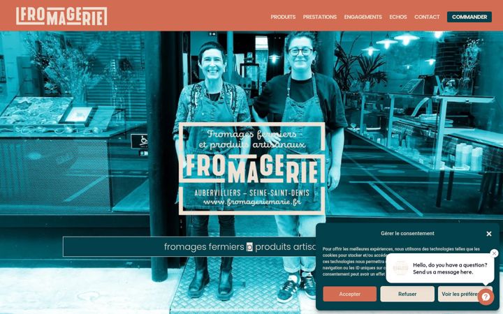 Screenshot of fromageriemarie.fr
