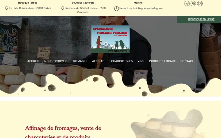 Screenshot of fromagerienebout.fr