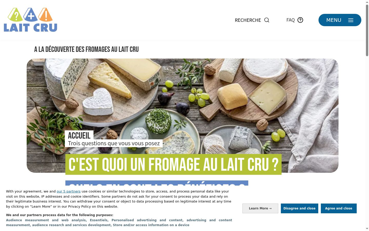 Screenshot tal-banner tal-kunsens muri qabel kwalunkwe interazzjoni