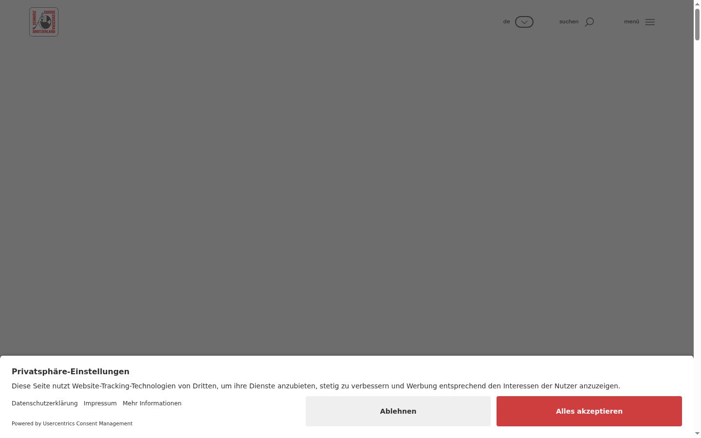 Screenshot του banner συγκατάθεσης που εμφανίστηκε πριν από οποιαδήποτε αλληλεπίδραση