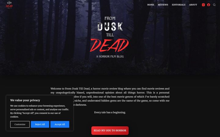 Screenshot of fromdusktilldead.com