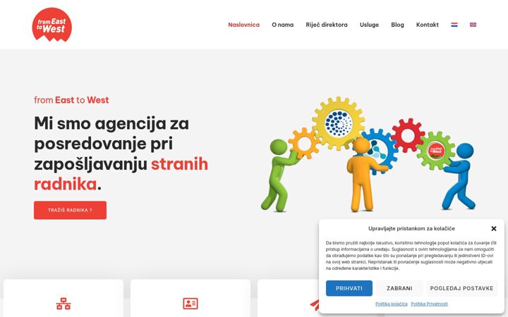 Snímek obrazovky fromeasttowest.hr