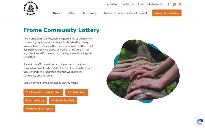 Screenshot ta' fromecommunitylottery.org.uk