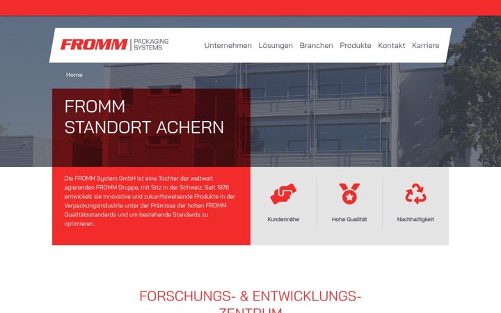 Screenshot of frommsystem.de