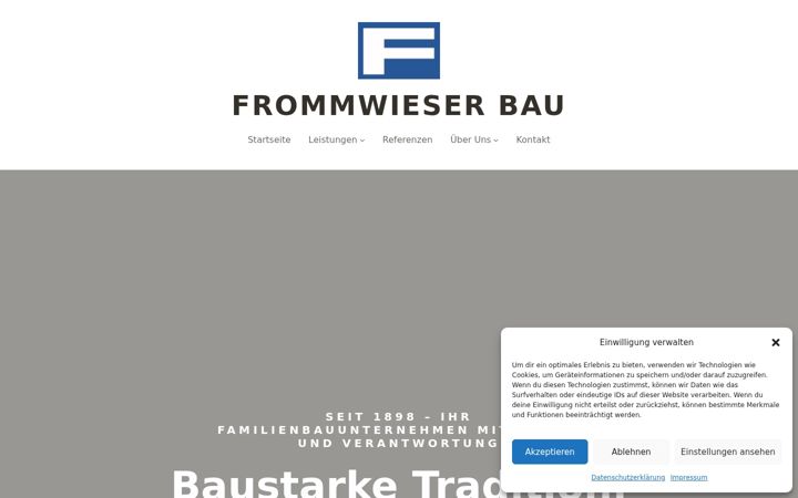 Screenshot of frommwieser.com