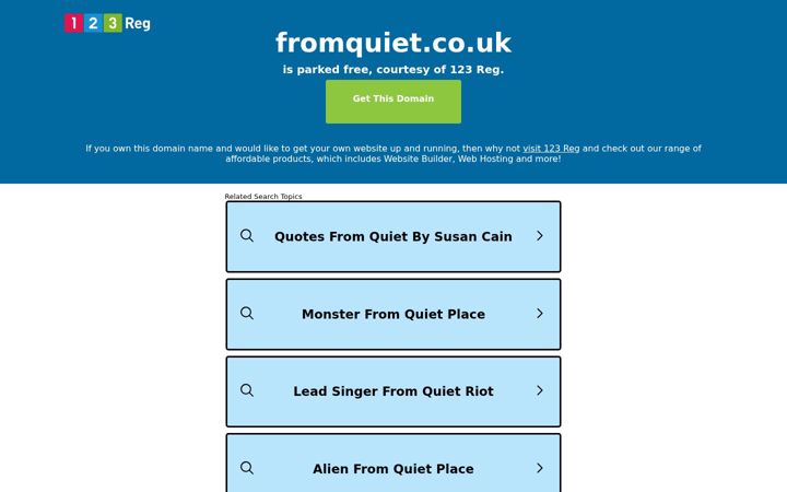 Screenshot ta' fromquiet.co.uk