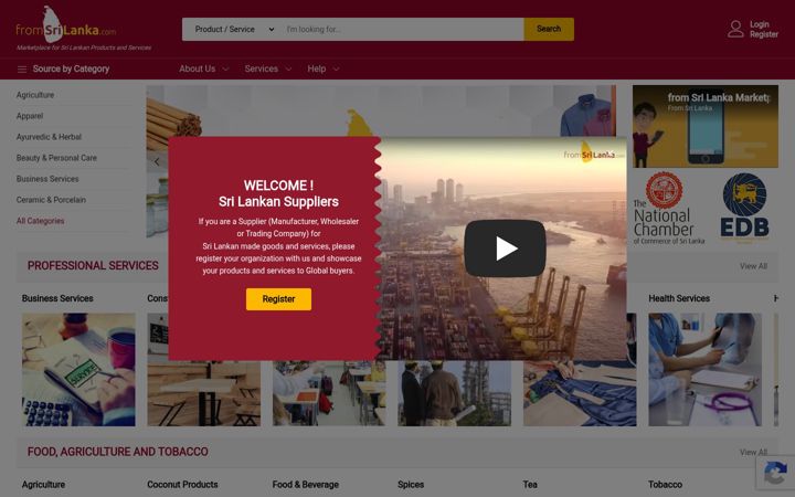 Screenshot of fromsrilanka.com