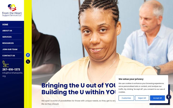 Screenshot of fromtheheartllc.org