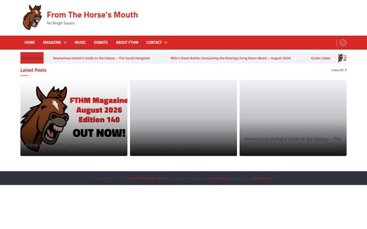 Screenshot ta' fromthehorsesmouth.org.uk
