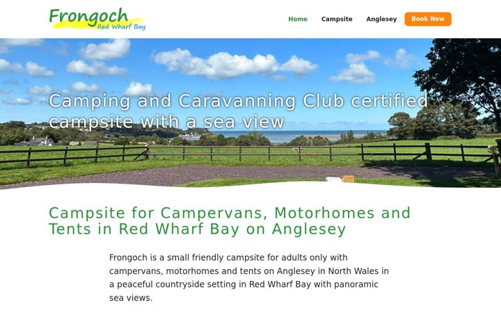 Screenshot of frongochanglesey.co.uk