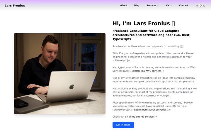 Screenshot of fronius.me