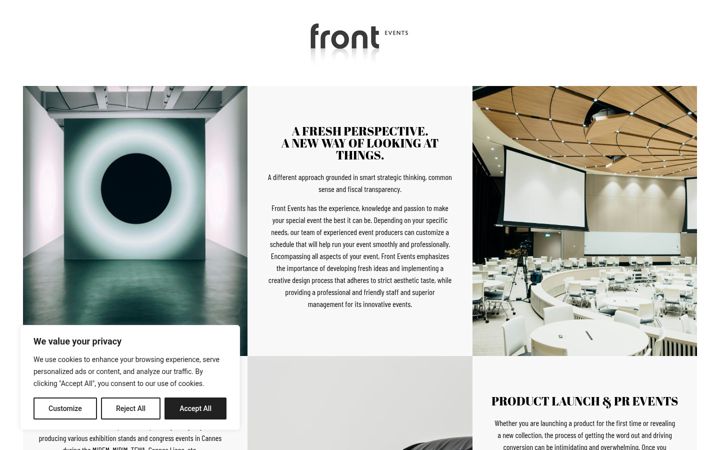 Screenshot of front-events.com