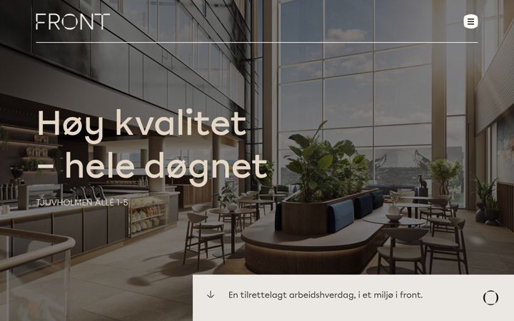 Screenshot of front-tjuvholmen.no