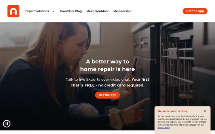 Screenshot of frontdoor.com