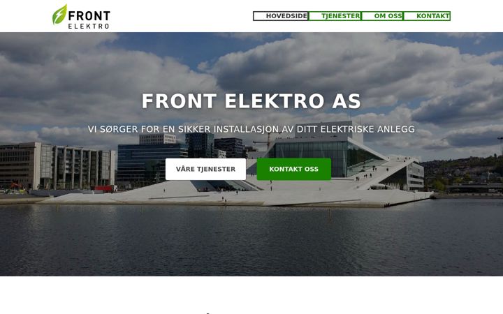 Skärmbild av frontelektro.no