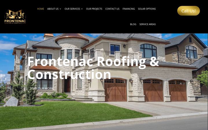 Screenshot of frontenac.construction
