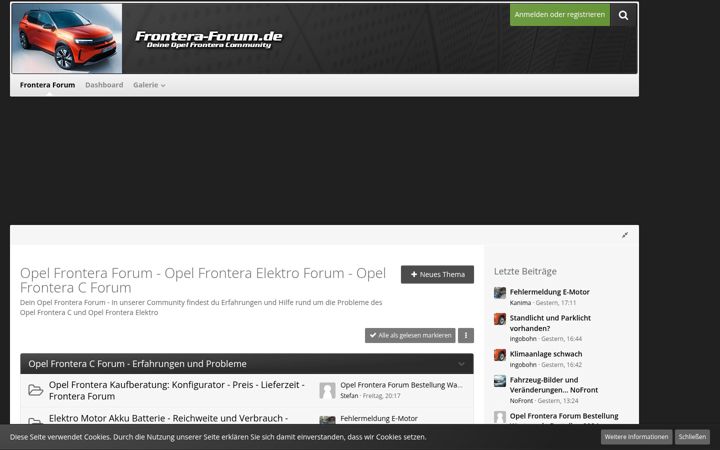 Screenshot of frontera-forum.de